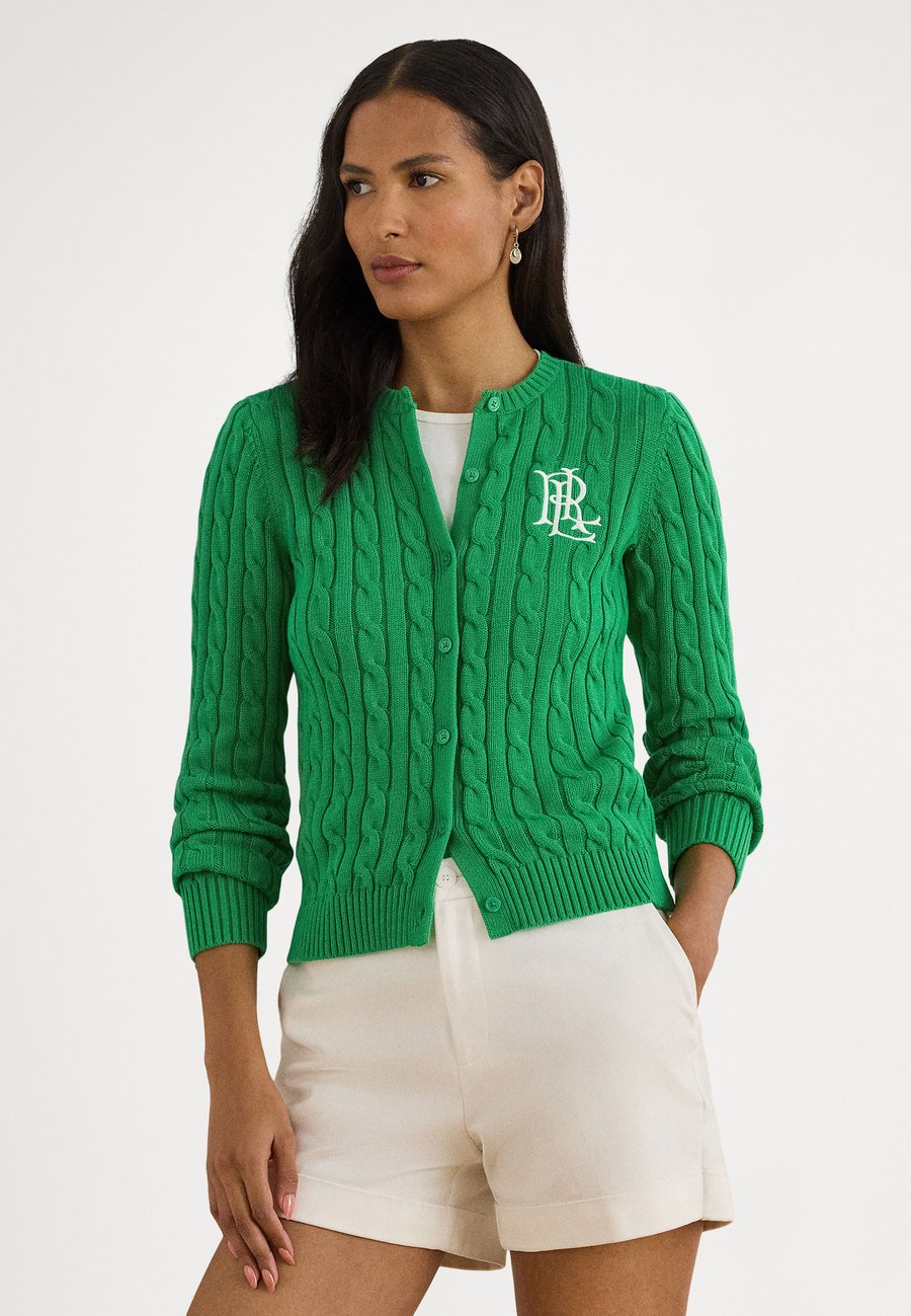 

Кардиган Lauren Ralph Lauren CABLE KNIT COTTON CARDIGAN, Stem/Green