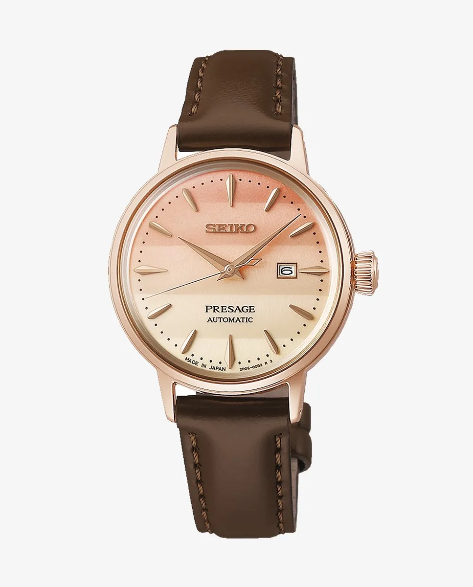 

Presage SRE014J1 Автоматические женские часы с коричневым кожаным ремешком Seiko, коричневый