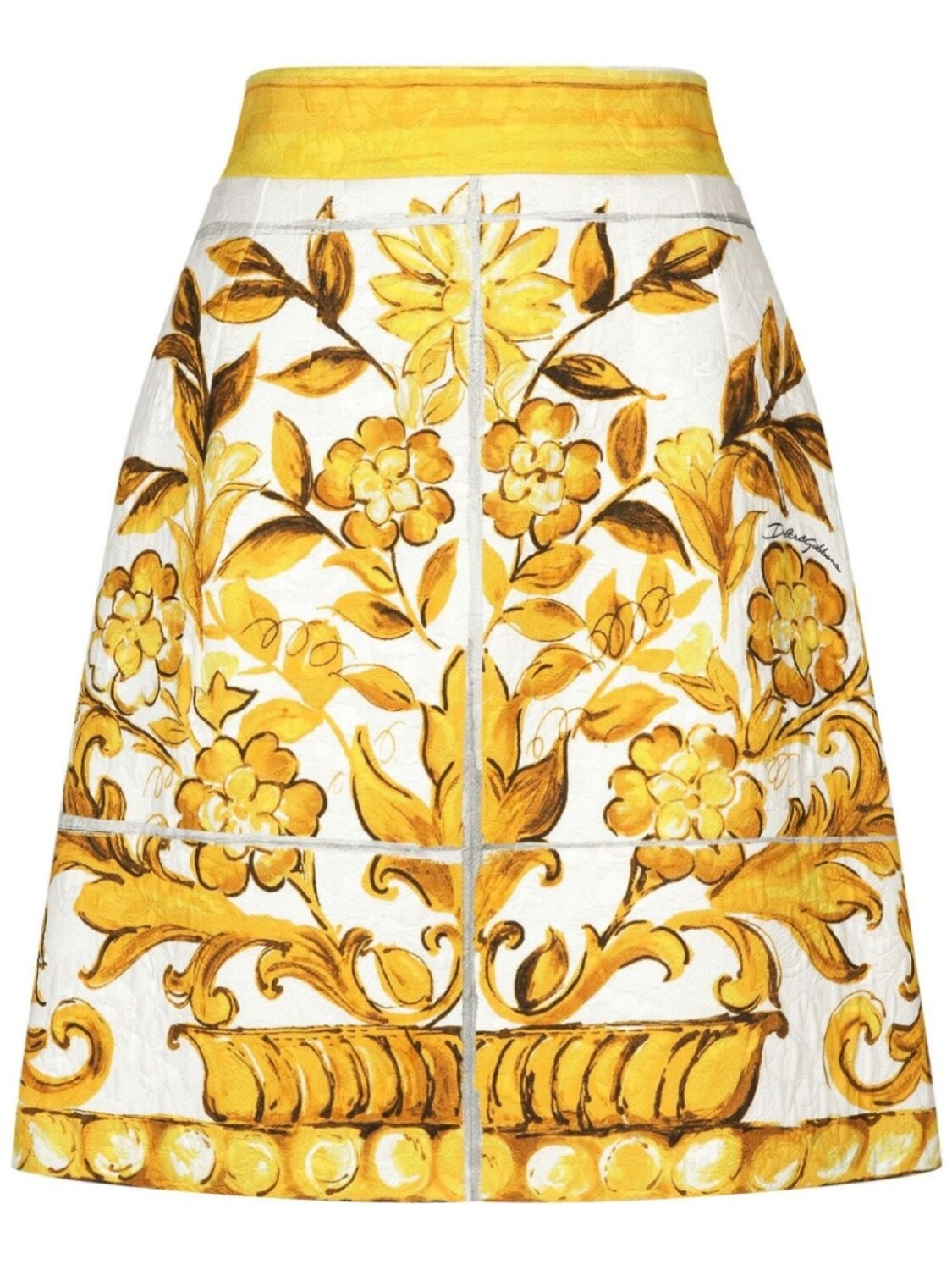 

Dolce & Gabbana юбка-карандаш с принтом, желтый