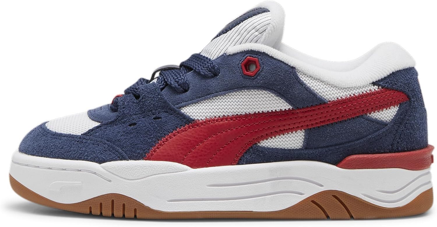 Кроссовки PUMA Kids для мальчиков 180 со шнуровкой, повседневные - белые — фото 3