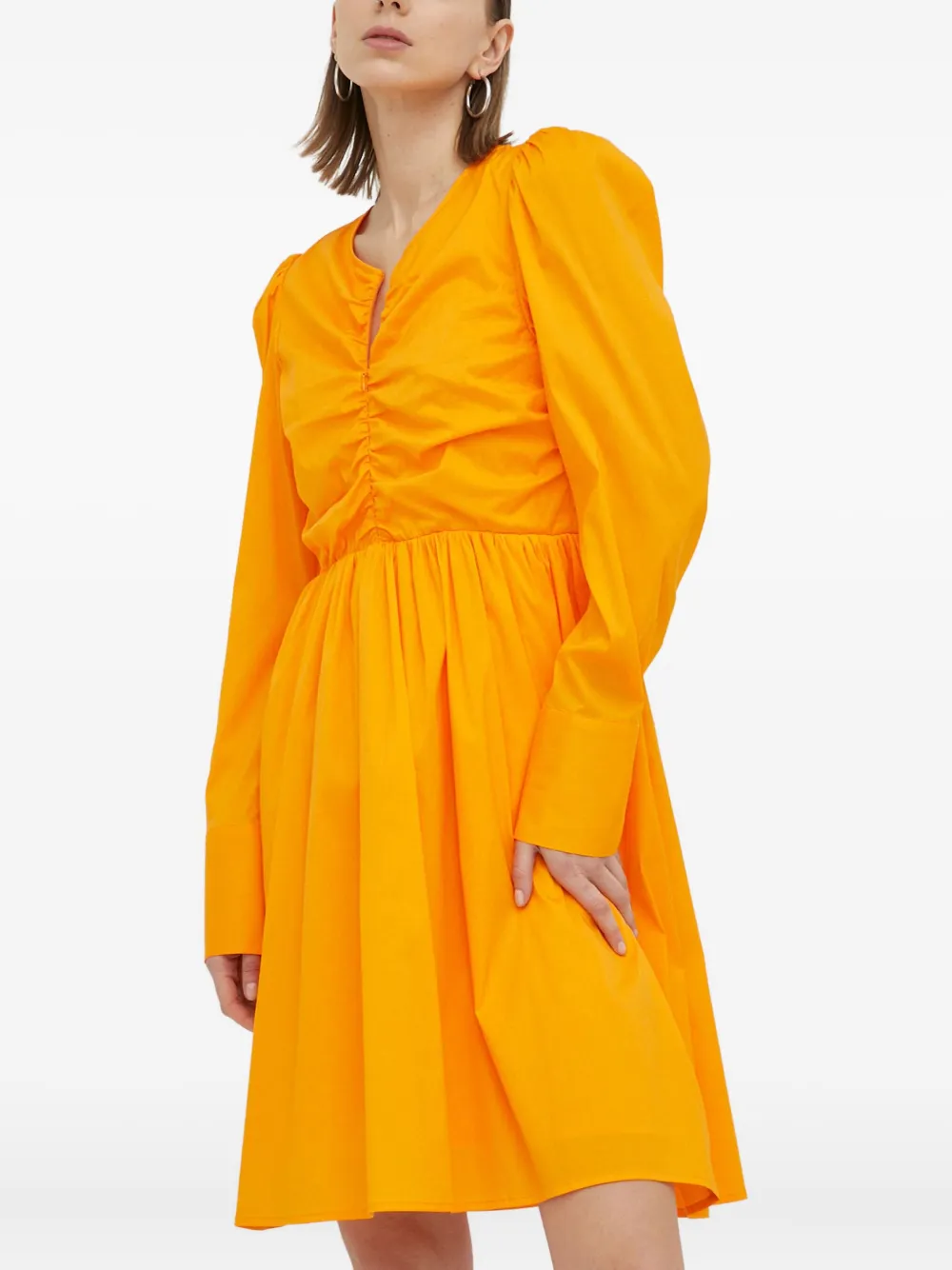 

Платье с длинными рукавами и драпировкой Gestuz, оранжевый