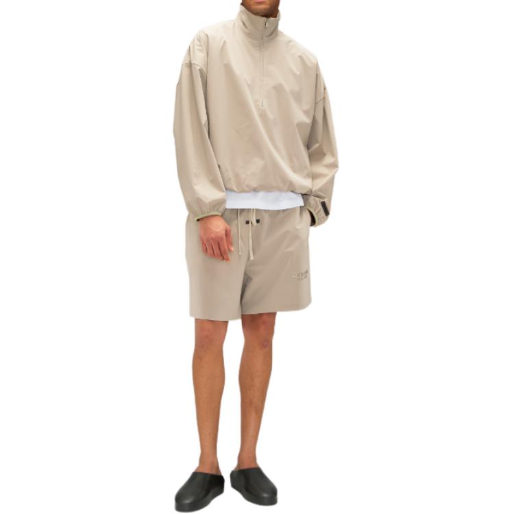 Шорты для бега с поясом на шнурке Fear Of God Essentials, коричневый — фото 2