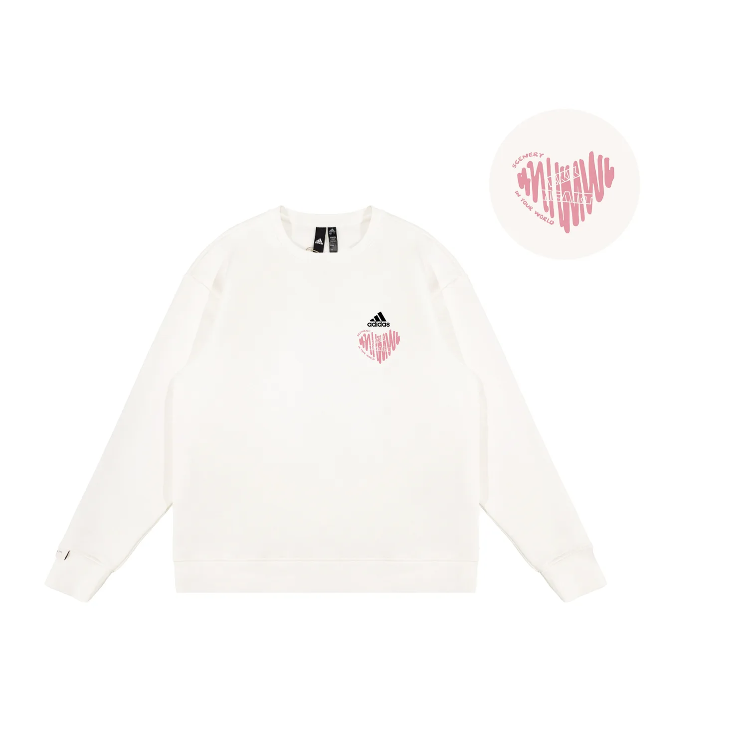 Adidas LABEL Свитшот Unisex Crimson Butterfly Crew Neck Moderate Regular — фото 3