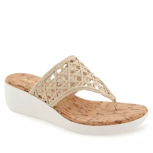 Женские босоножки на танкетке Ivie Aerosoles, цвет natural raffia
