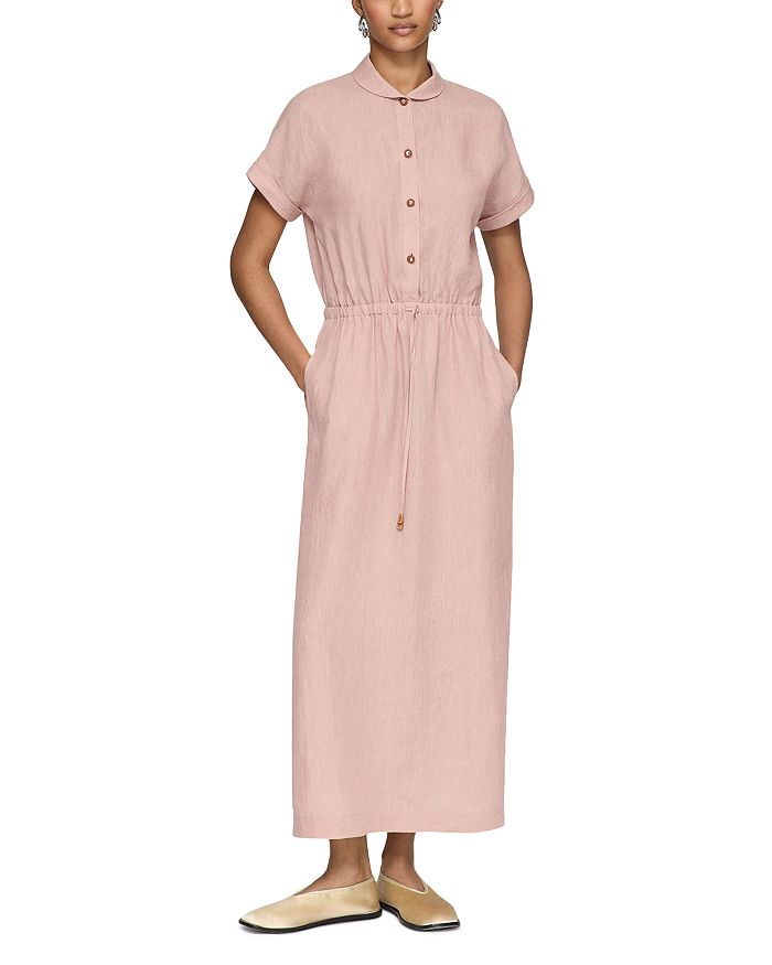

Клодин Льняное Макси-платье Lafayette 148 New York, розовый
