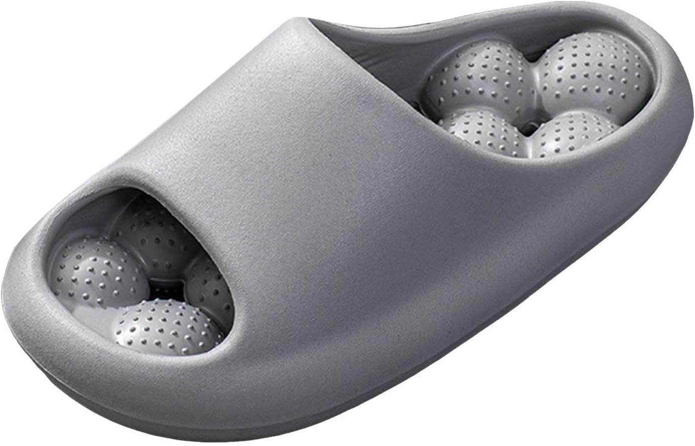 

Домашние тапочки-подушечки для женщин и мужчин, шлепанцы Cloud Slides, удобные и мягкие тапочки на толстой подошве Generic, серый