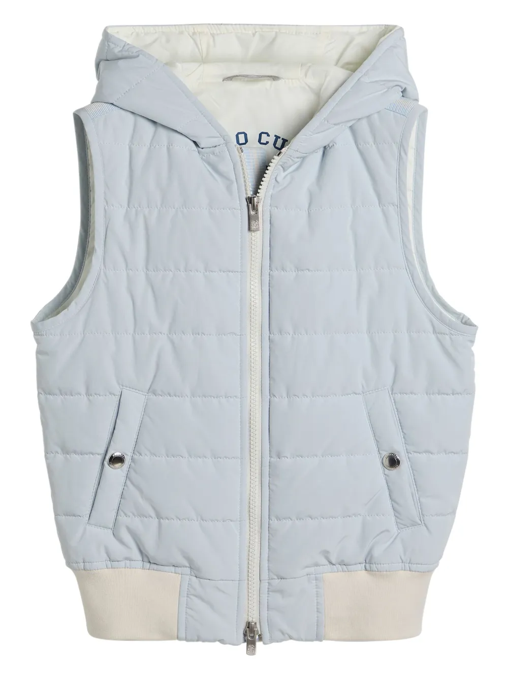 

Дутый жилет Brunello Cucinelli Kids, синий