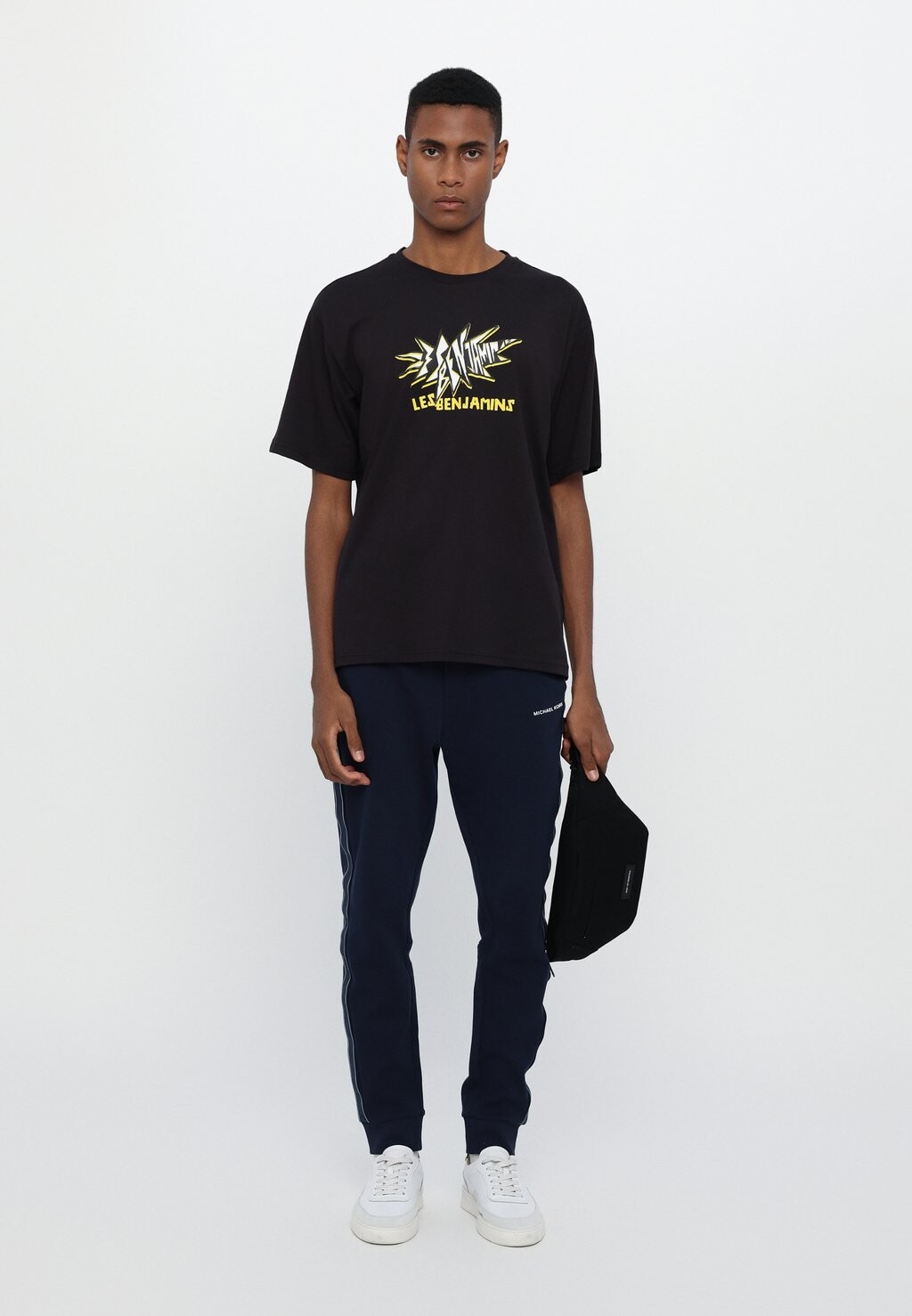 

Футболка с принтом SHORT SLEEVE TEE UNISEX Les Benjamins, черный