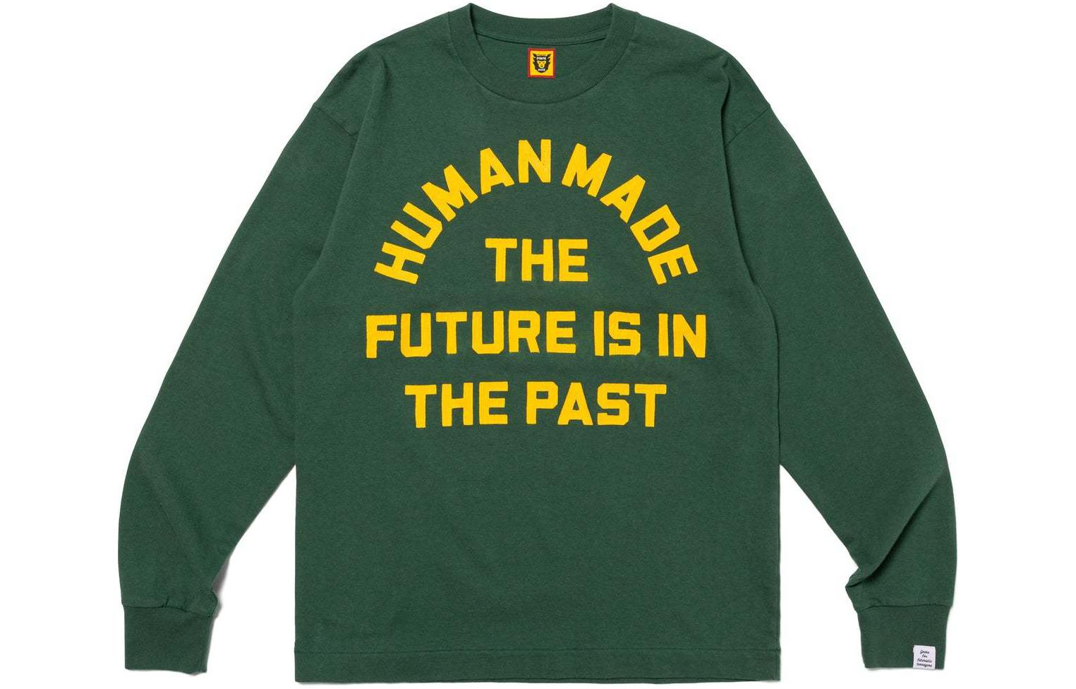 

Футболка с длинными рукавами и принтом HUMAN MADE Белая