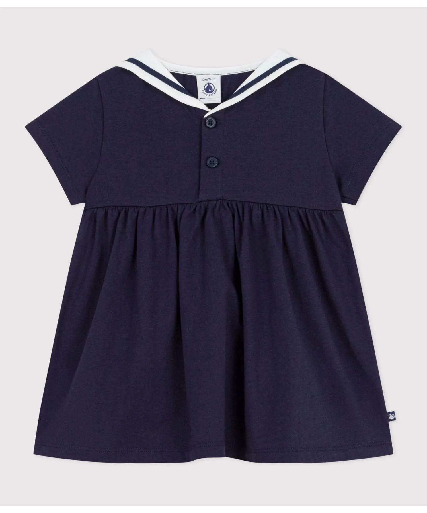 Платье с матросским воротником PETIT BATEAU, Navy — фото 4