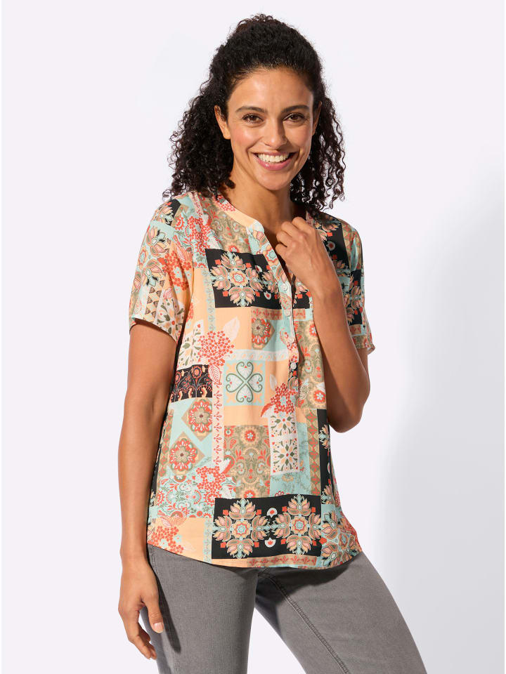 

WITT WEIDEN Блузка с короткими рукавами, мятно-абрикосового цвета