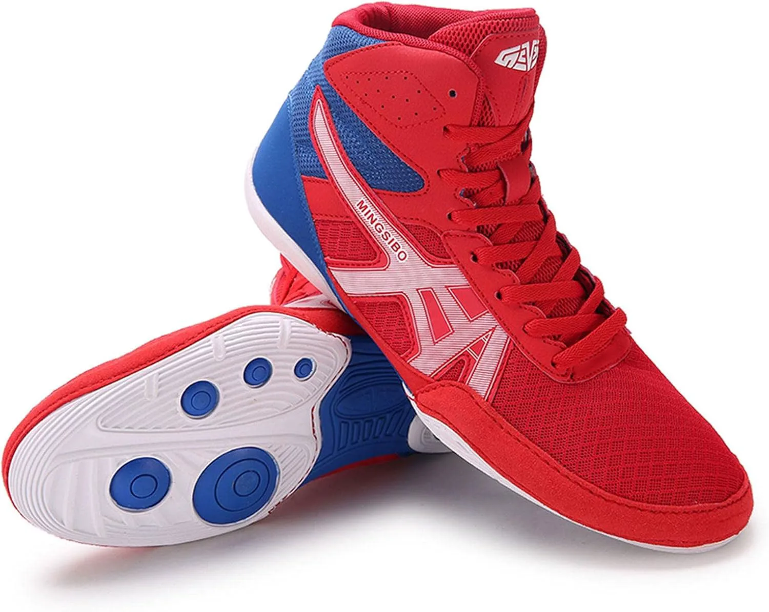 

Боксерские кроссовки TECDOTO для мужчин, обувь для спарринга, тренировочные кроссовки, обувь с защитой голеностопа для приседаний, борцовская обувь, обувь с амортизацией для приседаний в спортзал, красные, размер 44 EU