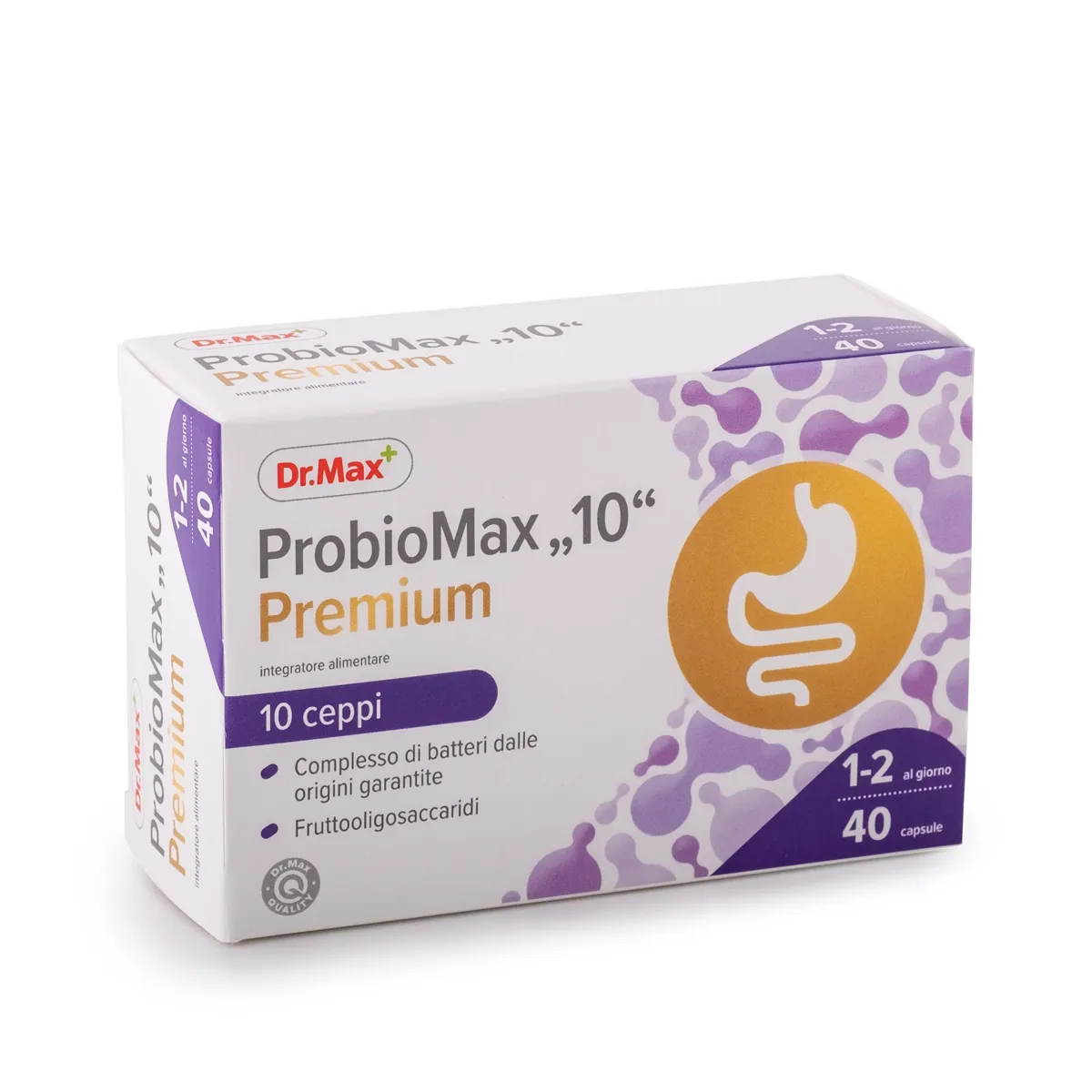 

Dr. Max ProbioMax 10 Premium 40 капсул Молочнокислая ферментная добавка