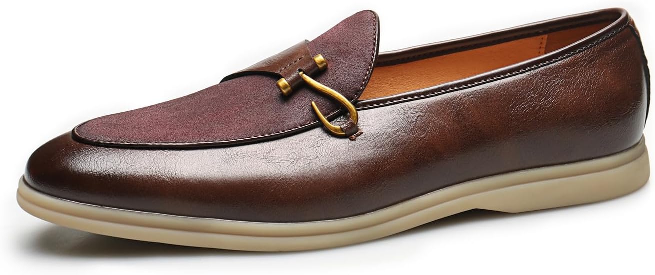 

Мужские лоферы Santimon, повседневные деловые слипоны из кожи, классические лоферы для свадьбы, бизнеса, модное обувное решение для мужчин, подходящее к смокингу, коричневый