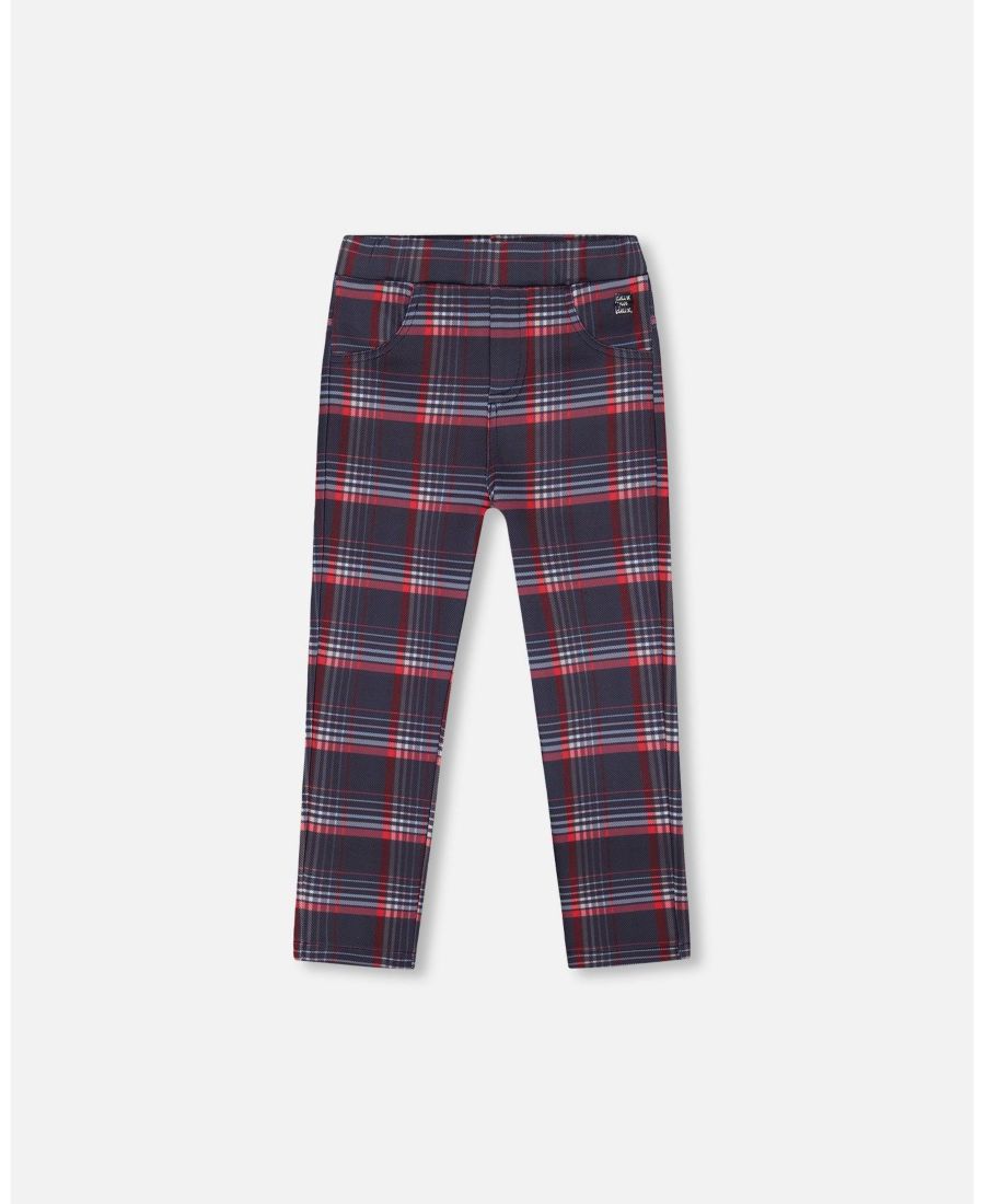 

Детские леггинсы Milano в красно-синюю клетку - для малышей/детей Deux par Deux, Red & navy plaid