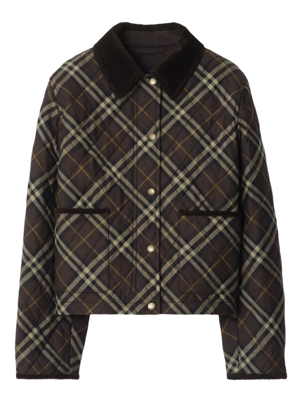 

Стеганая куртка в клетку BURBERRY, коричневый