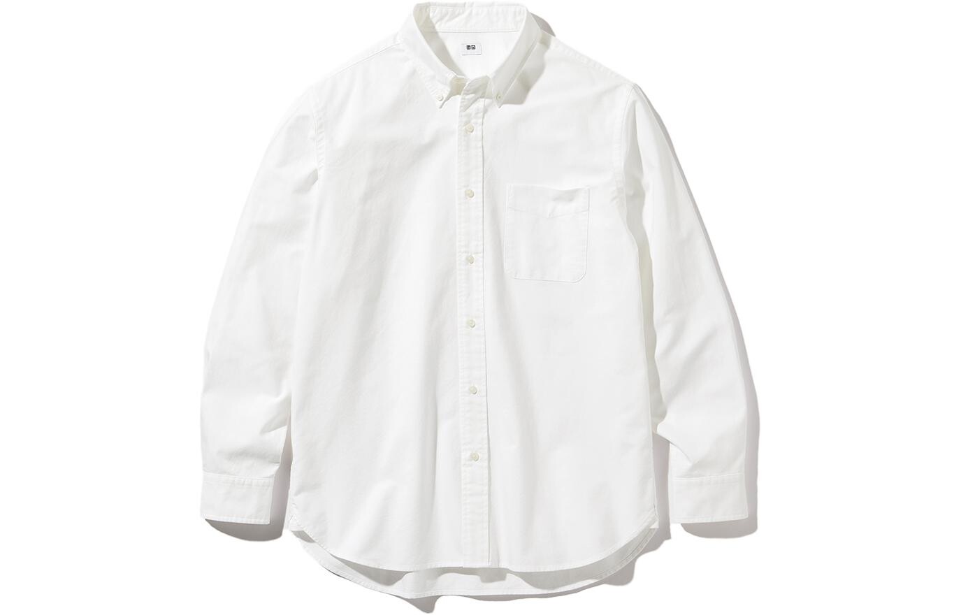 

Рубашка мужская молочно-белая Uniqlo, слоновая кость