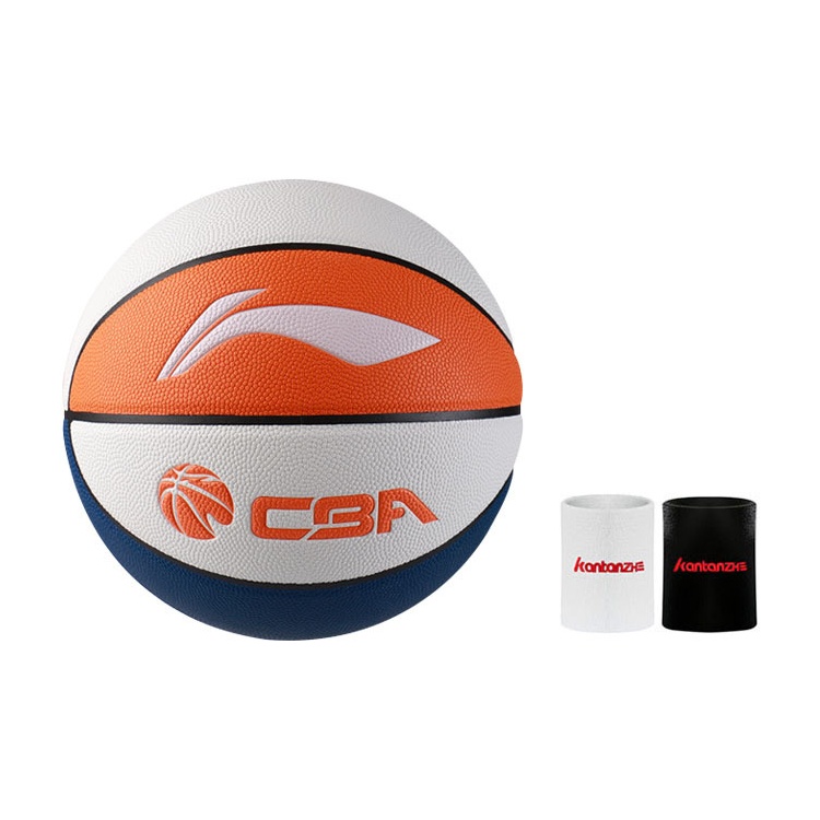 

LINING Баскетбольный мяч PU белый оранжевый синий размер 7 тренировочный unisex