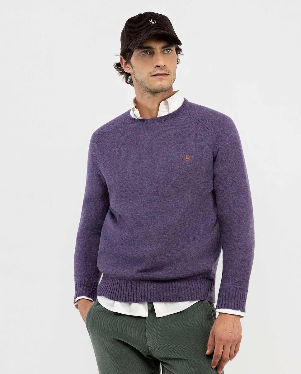 

Мужской свитер из мериносовой шерсти El Ganso, фиолетовый