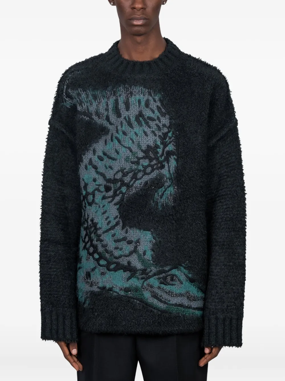 

Свитер с круглым вырезом Lacoste, черный