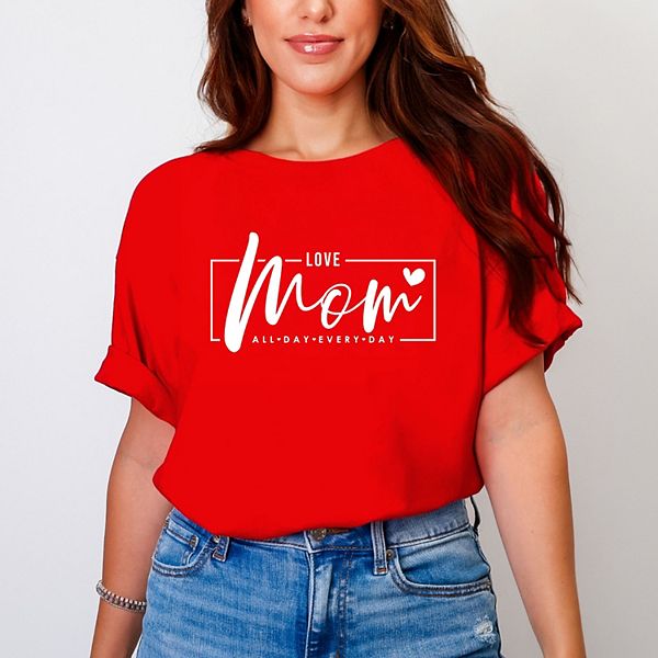 

Футболка Mom, love all day everyday garment dyed Simply Sage Market, Red, Зеленый, Футболка Mom, love all day everyday garment dyed Simply Sage Market, Red