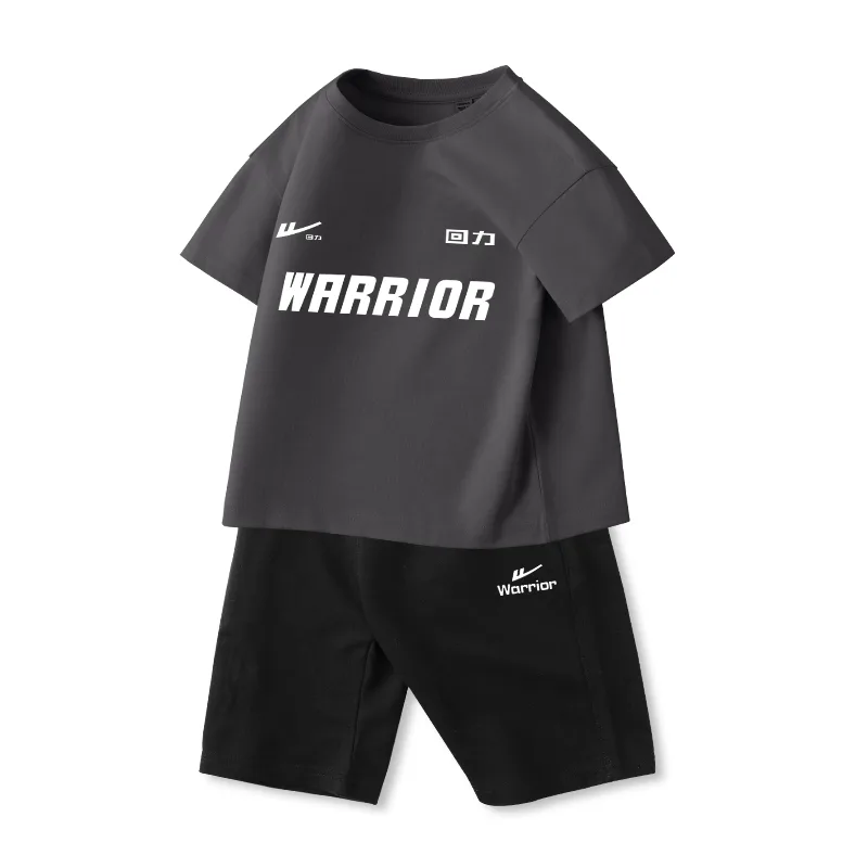 Повседневная спортивная одежда для детей 3-7 лет WARRIOR, Medium Gray/H White Logo-Black/H White Small Logo K
