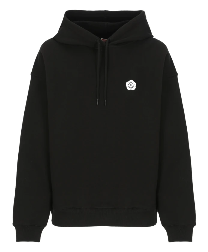 

Черная хлопковая толстовка с капюшоном Kenzo, черный