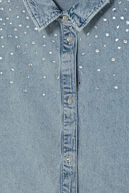 Рубашка джинсовая детская Guess, синий — фото 3