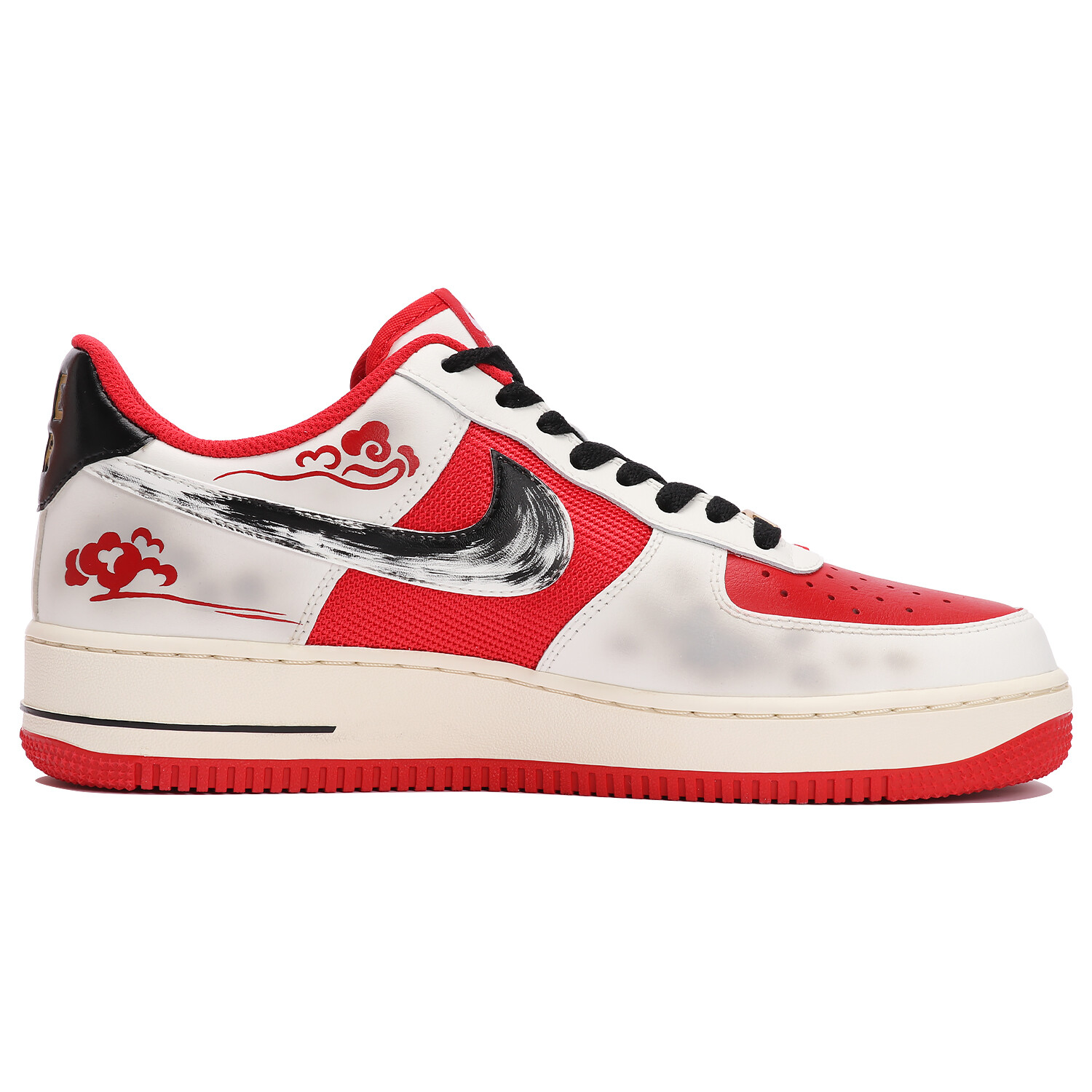 Кроссовки для скейтбординга Nike Air Force 1 Low унисекс, Red/ White/ And Black — фото 2