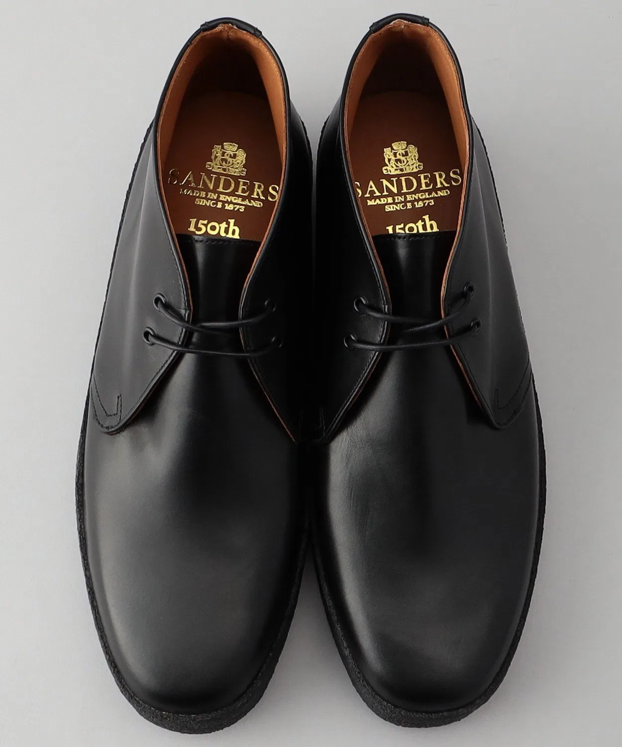 Ботинки чакка SANDERS 150th Anniversary Brit Chukka черные — фото 2