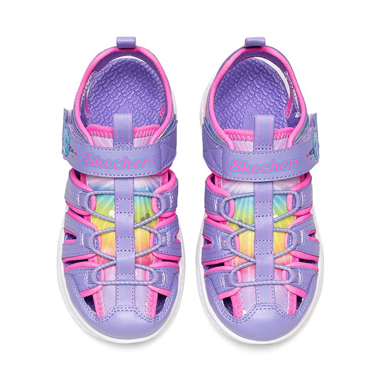 Skechers Детские сандалии фиолетового цвета для подростков — фото 4