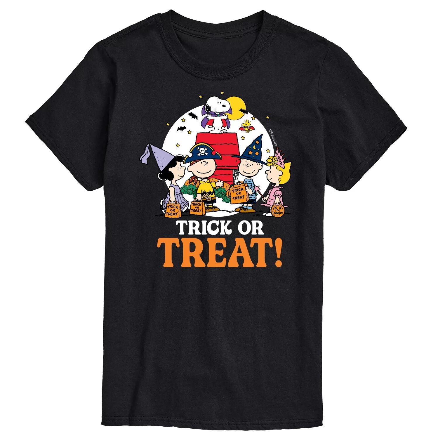 

Футболка Big & Tall Peanuts Trick Or Treat Licensed Character, черный