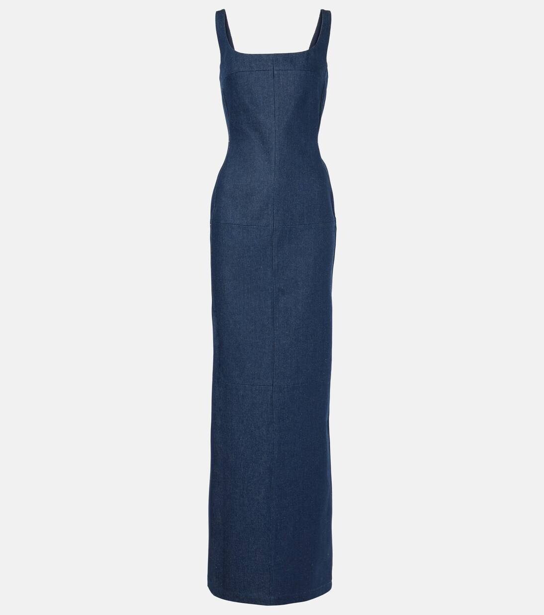 

Джинсовое платье-бюстье La Robe De-Nîmes Spoglio Jacquemus, темно-синий