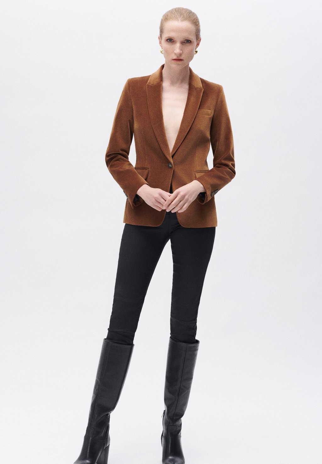 

Блейзер FRENCH BRAND FASHION ELEGANT; MODERN AURORA Caroll, коричневый