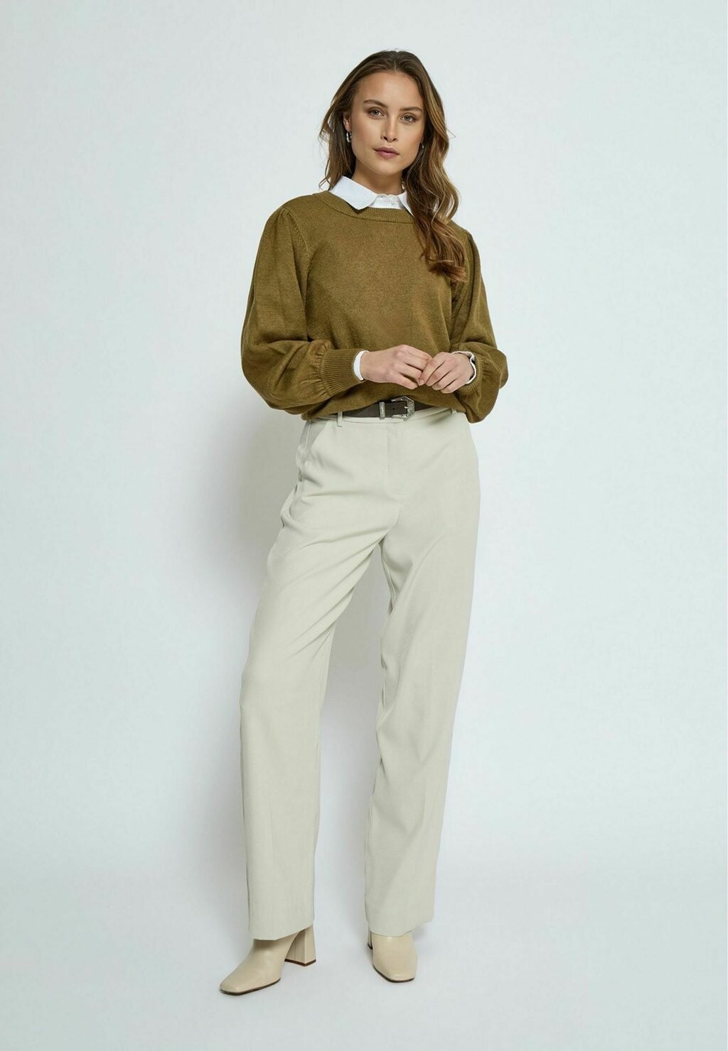 

Джемпер MSJUDY ROUND NECK Minus, оливковый