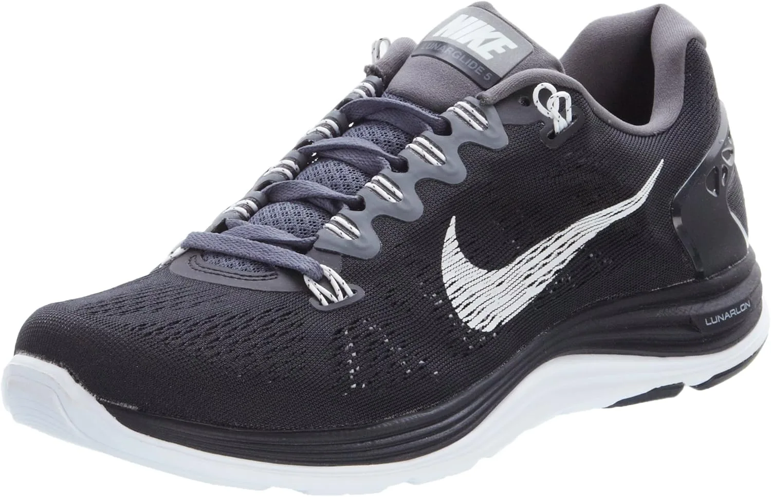 Кроссовки Nike Lunarglide +5 599160-010 для бега, мужские, белый/черный