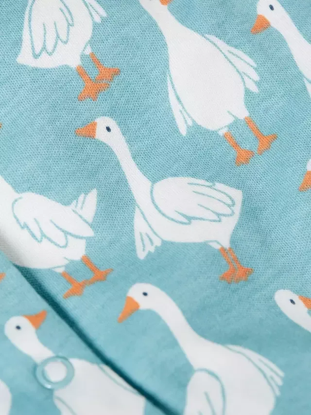 Подарочный набор для малыша: комбинезончик и слюнявчик Frugi, Goose Gaggle — фото 3