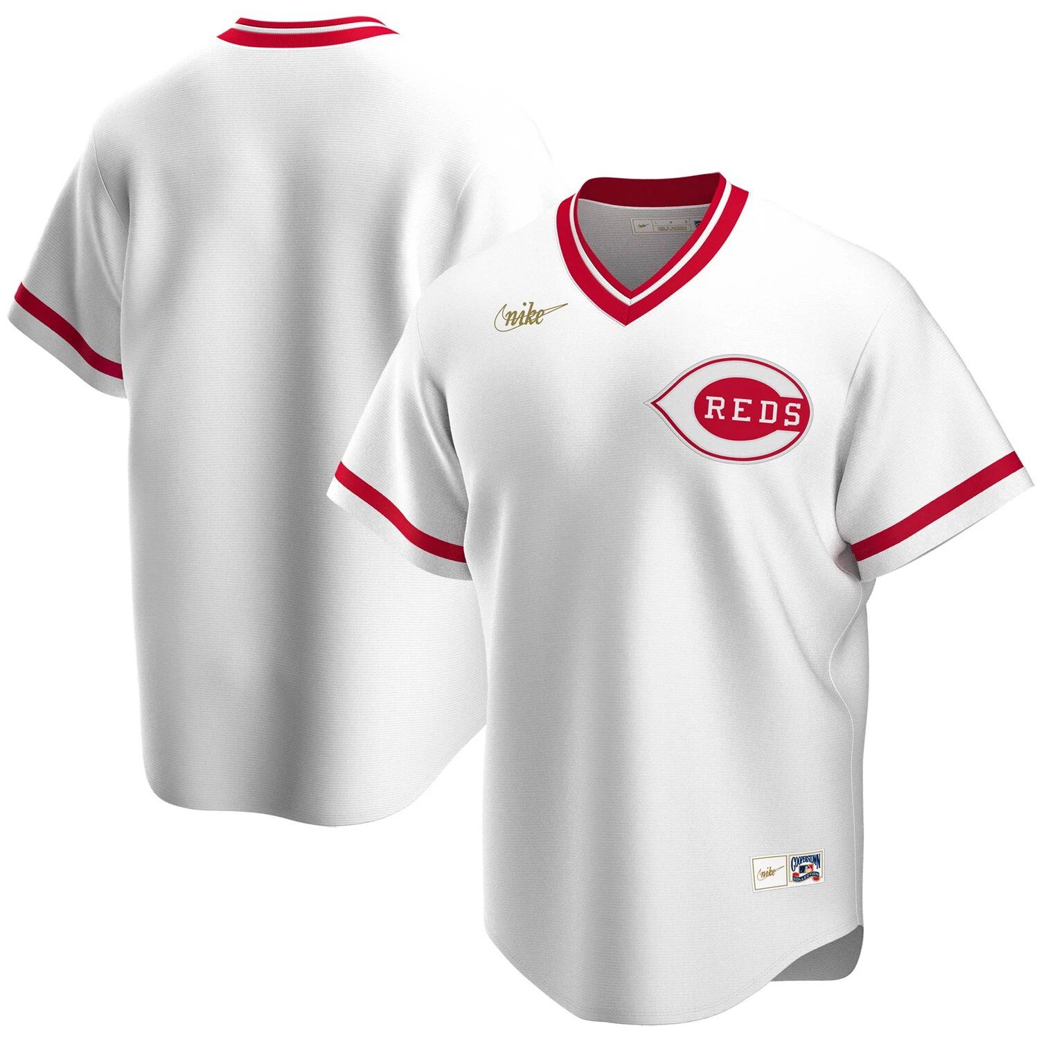 

Мужская белая футболка команды Cincinnati Reds Home Cooperstown Collection Team Nike, Белый, Мужская белая футболка команды Cincinnati Reds Home Cooperstown Collection Team Nike