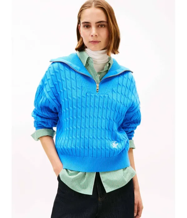Свитер relaxed fit Tommy Hilfiger, синий