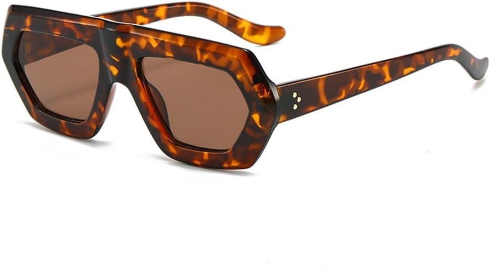 

Солнцезащитные очки неправильной квадратной формы 2027 года для женщин и мужчин, ретро-очки с градиентным переходом цвета, модные солнцезащитные очки UV400 MTZJH, Leopard