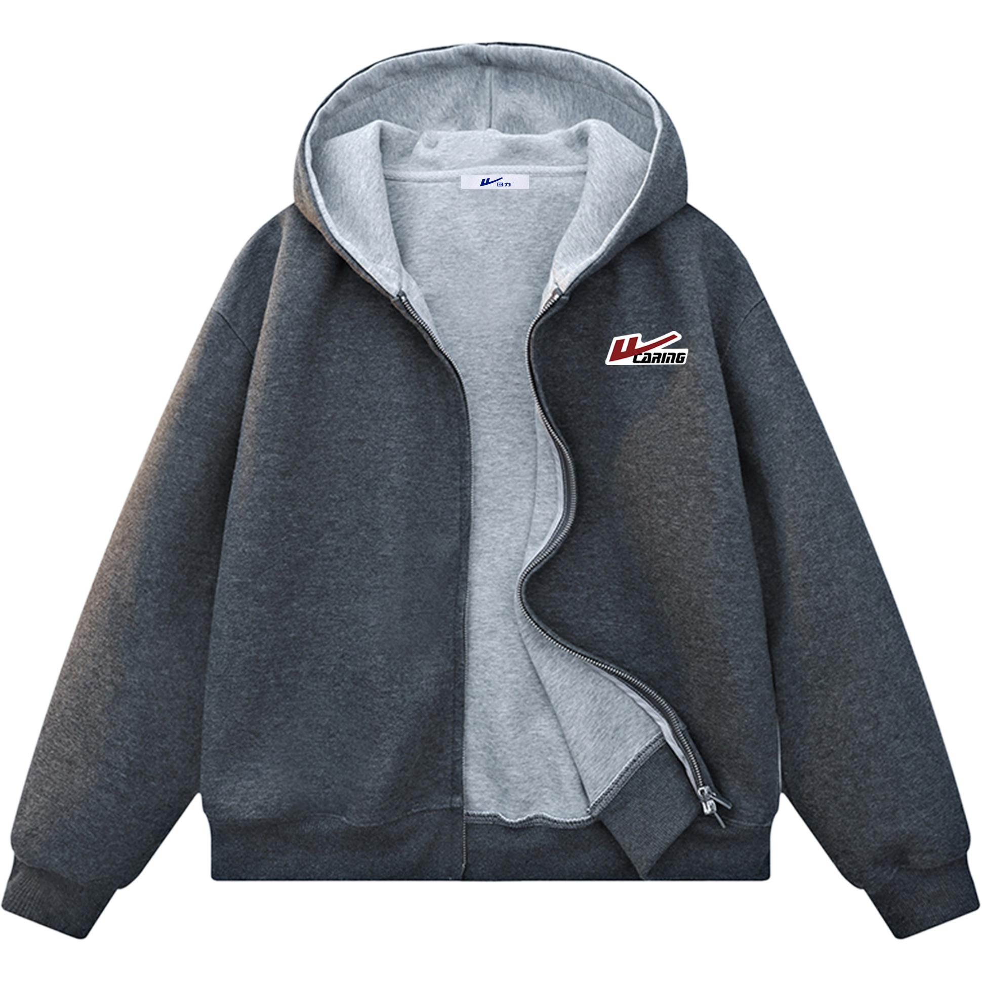 

Толстовка Unisex Hooded Moderate Cardigan WARRIOR, темно-серый (diy badge)