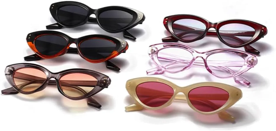 

Ретро-модные солнцезащитные очки «кошачий глаз» для женщин и мужчин, классический винтажный стиль, защита от УФ-излучения UV400 для активного отдыха SZVVBKK, Yellow