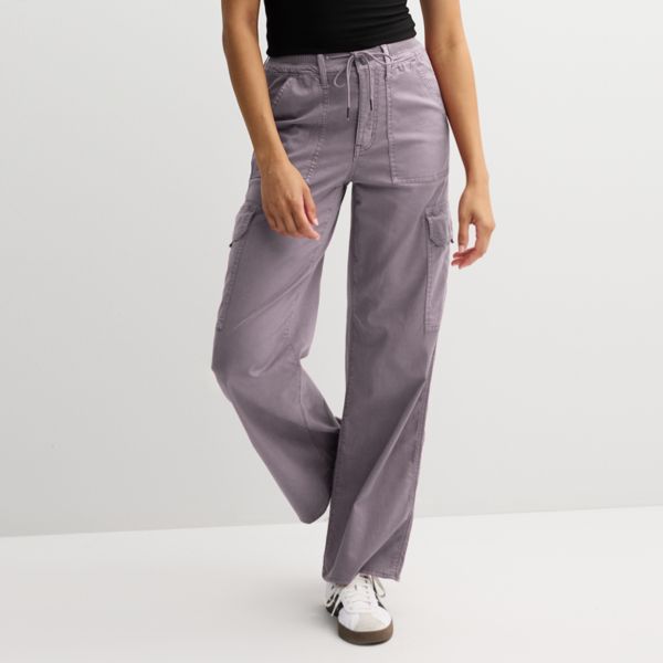 

Брюки-карго с высокой посадкой и шнурком для юниоров So, цвет vintage mauve