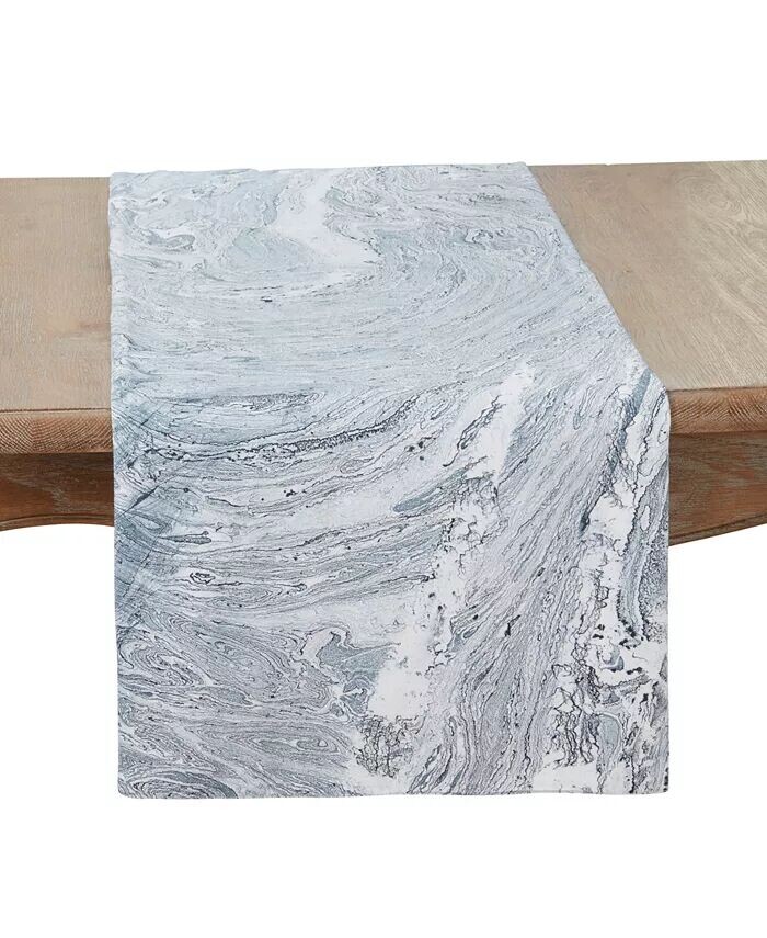 

Настольная дорожка Ink Spill Delight, 16 x 72 дюйма Saro Lifestyle, синий