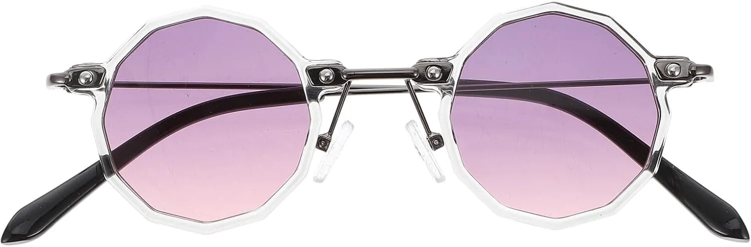 

Винтажные женские солнцезащитные очки в круглой оправе, в стиле хип-хоп, с кружевной отделкой, фиолетово-серые линзы, модный аксессуар для вечеринок и пляжа COMPUKAS