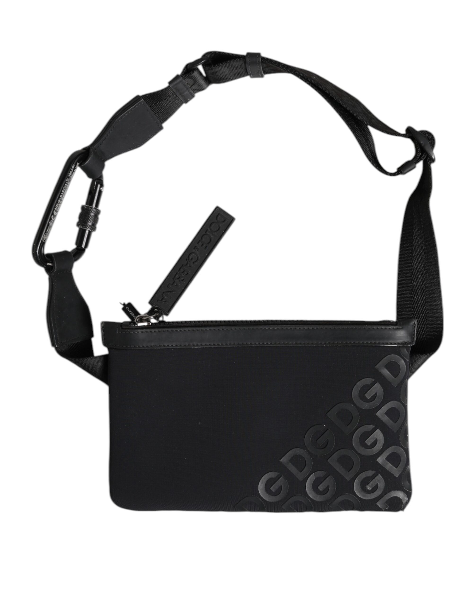 

Изысканный континентальный кошелек из зеленой кожи страуса Dolce & Gabbana, черный