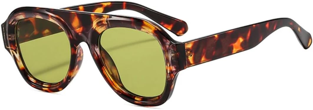 

Ретро большие овальные солнцезащитные очки в стиле панк для женщин, роскошные солнцезащитные очки для мужчин и для занятий спортом на открытом воздухе, унисекс, защита от УФ-излучения UV400 UUPTTPL, C4 Leopard Green