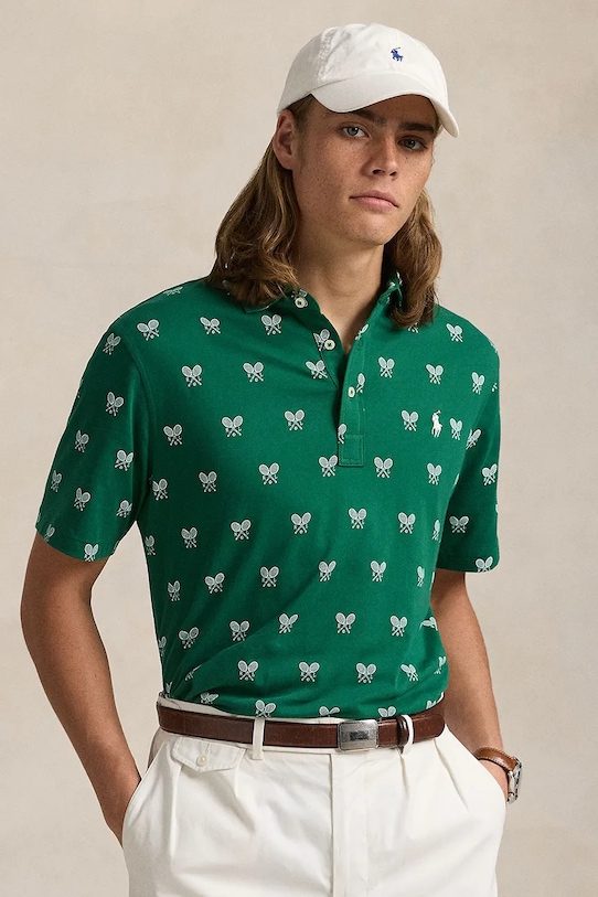 

Хлопковая рубашка-поло Polo Ralph Lauren, зеленый