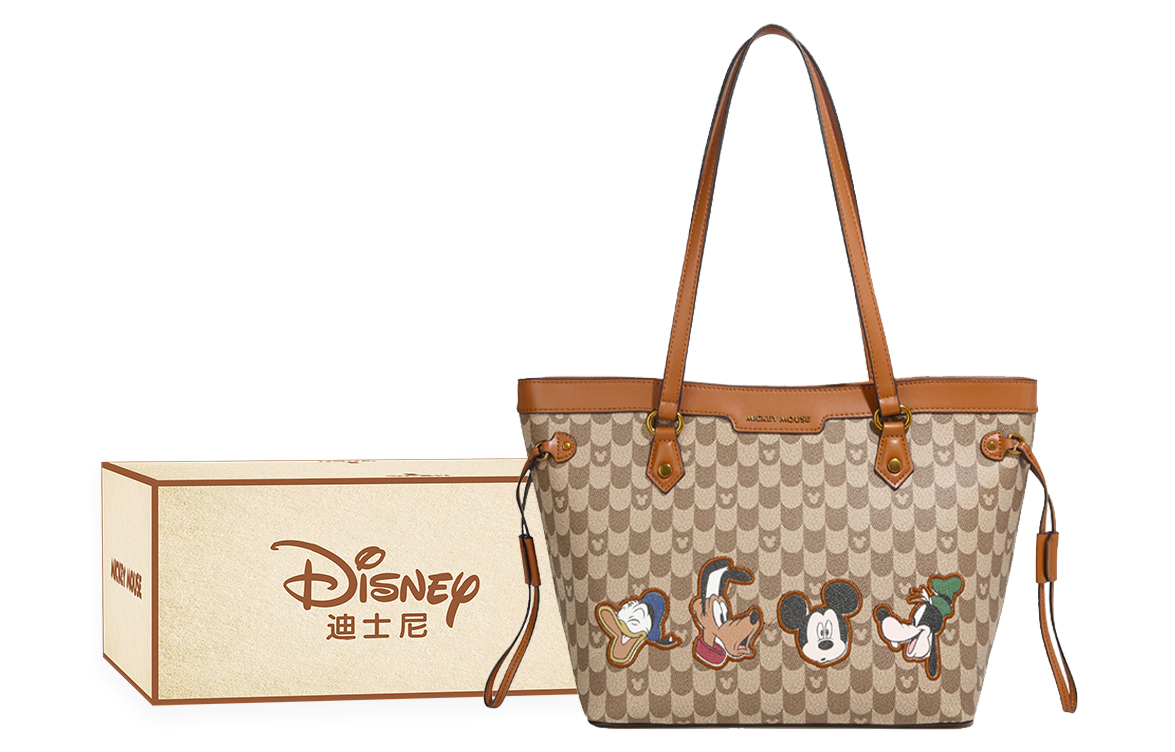 

Disney Микки ПУ наплечная сумка обычная женская хаки, Khaki