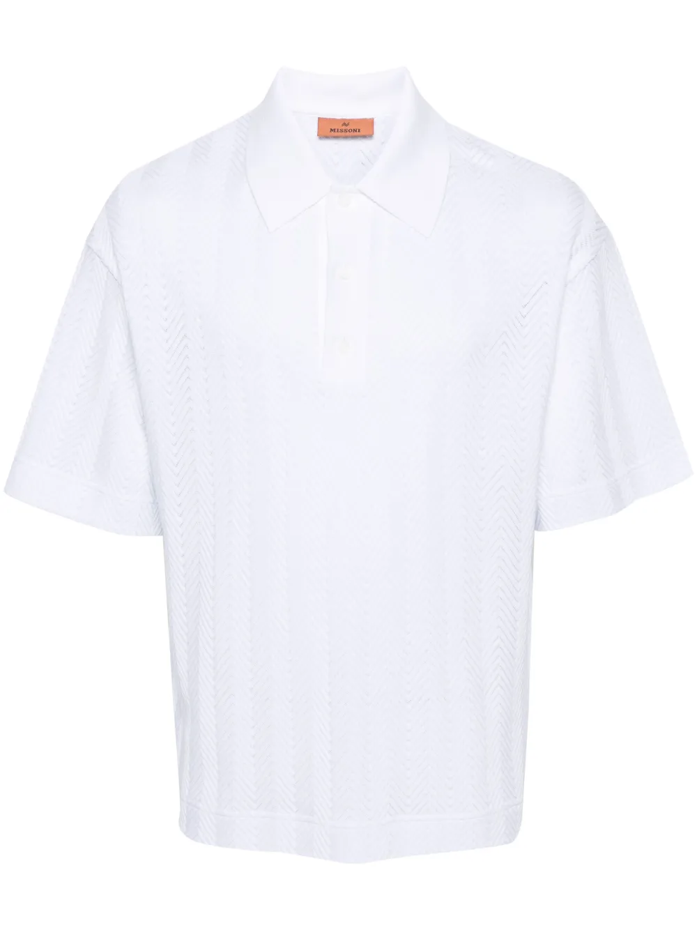 

Рубашка поло с узором зигзаг Missoni, белый